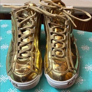 Fila Shimmering Gold Grant Hill High-Tops